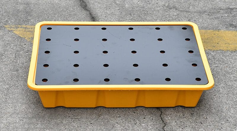 490 × 355 × 95 mm laboratory spill containment tray