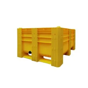 4-Way Solid Plastic Pallet Box With Lid 1200x1000 - View 1 | Zhenghao Plastics