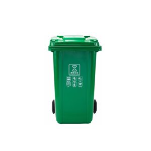 Outdoor Plastic Garbage Bin with Wheels and Lid 1