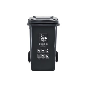 Outdoor Plastic Garbage Bin with Wheels and Lid 2