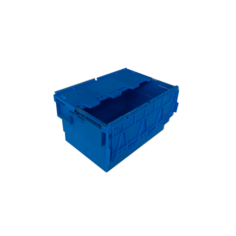 Attached Lid Container Stackable Plastic Storage Box 5