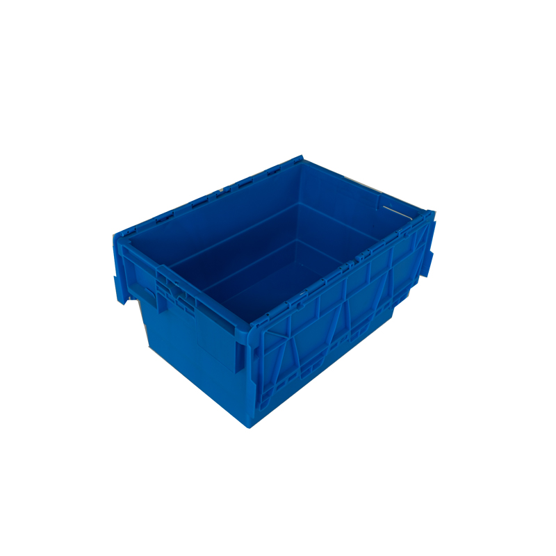 Attached Lid Container Stackable Plastic Storage Box 4