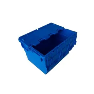 Heavy Duty Attached Lid Tote for Storage and Moving 660*425*345mm - HDPE Plastic Pallet | Zhenghao Plastics