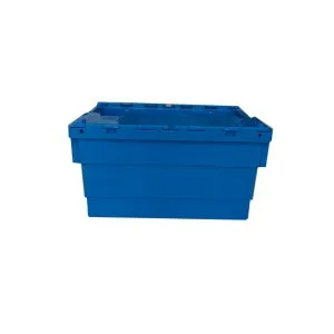 Attached Lid Container Stackable Plastic Storage Box 600x400x315mm - View 1 | Zhenghao Plastics