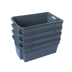 Nestable Storage Crate with Stackable Design – Space-Saving Plastic Containers for Industrial & Warehouse Use - View 1 | Zhenghao Plastics