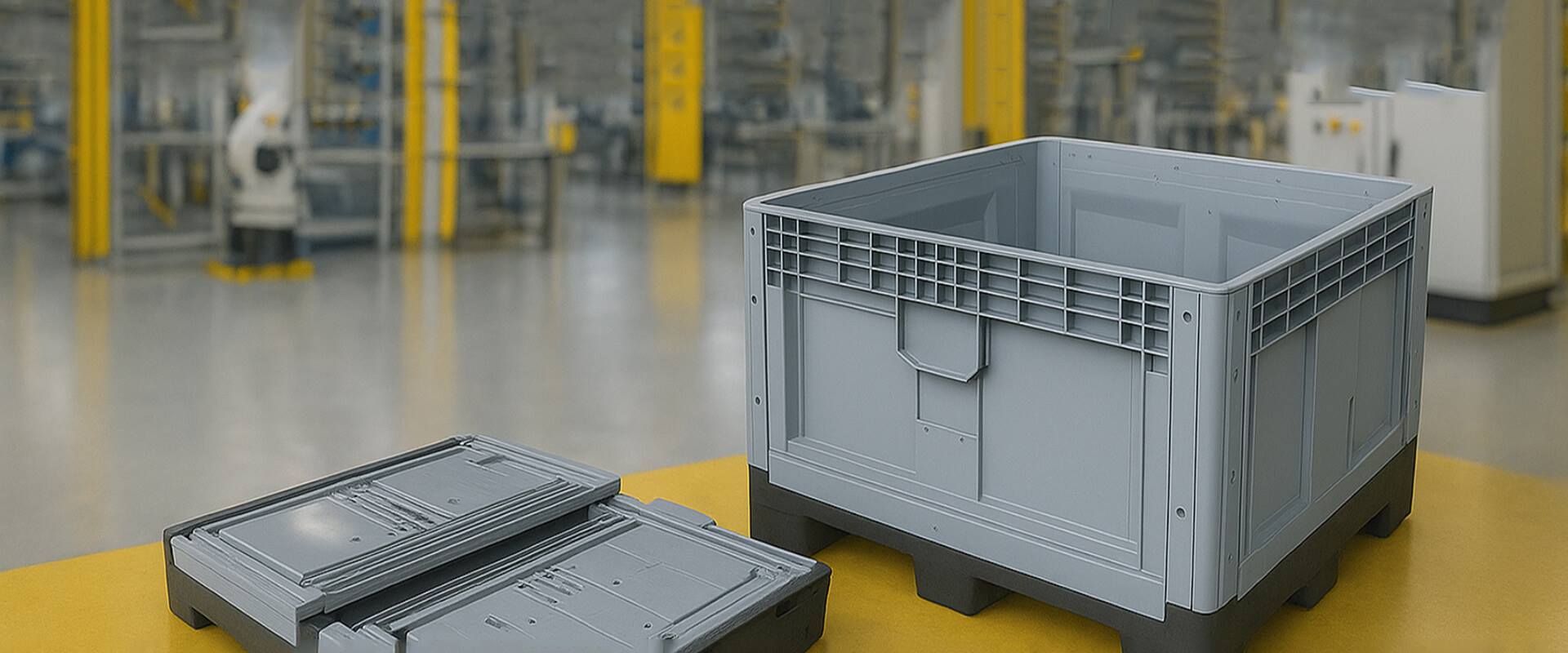 Heavy duty plastic pallets for export packaging and warehousing