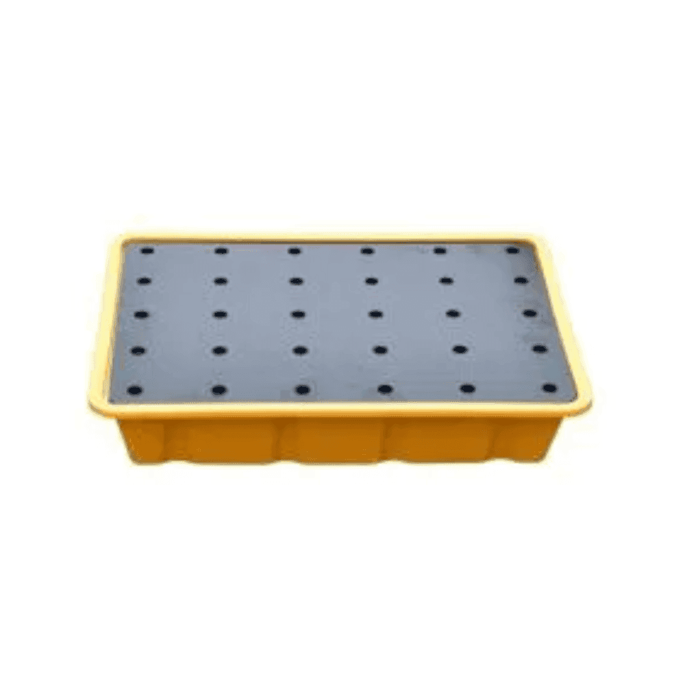 490×355×95 Leak-Proof Plastic Containment Pallets for Lab Use
