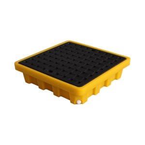 HDPE Single Drum Spill Control Pallet | Plastic Anti-Leak Tray for Chemical & Oil Storage