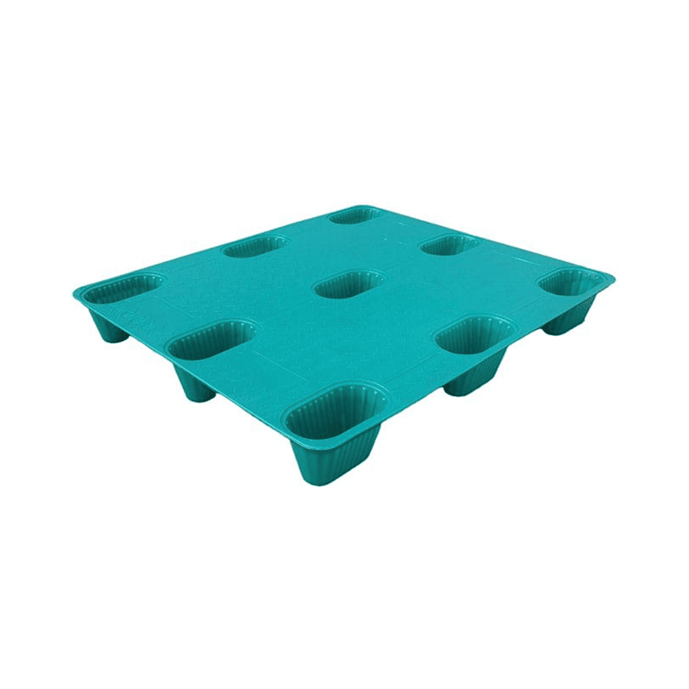 1200×1000 Nine-Leg Blow Molded Plastic Pallets for food