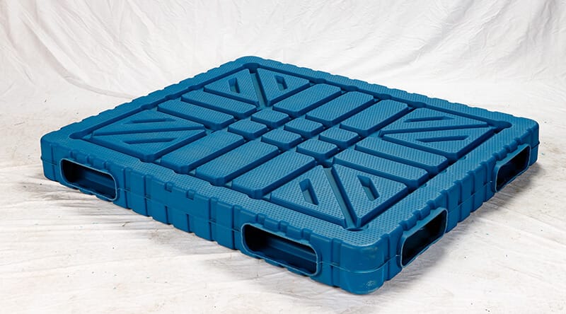1400×1200-Double-Faced-Blow-Molded-Plastic-Pallet-2-1