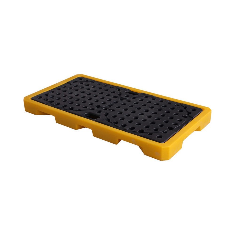 2 Drum Spill Pallet for Chemical & Oil Storage | HDPE Spill Containment Pallet with Drain 1