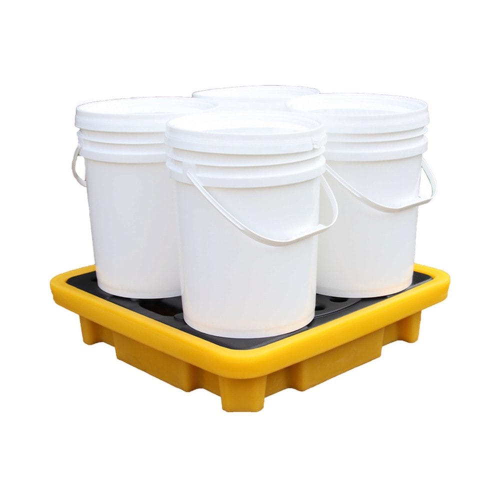 HDPE Single Drum Spill Pallet | Plastic Secondary Containment Tray for Oil & Chemical 4