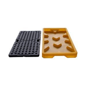 2 Drum Spill Pallet for Chemical & Oil Storage | HDPE Spill Containment Pallet with Drain 3