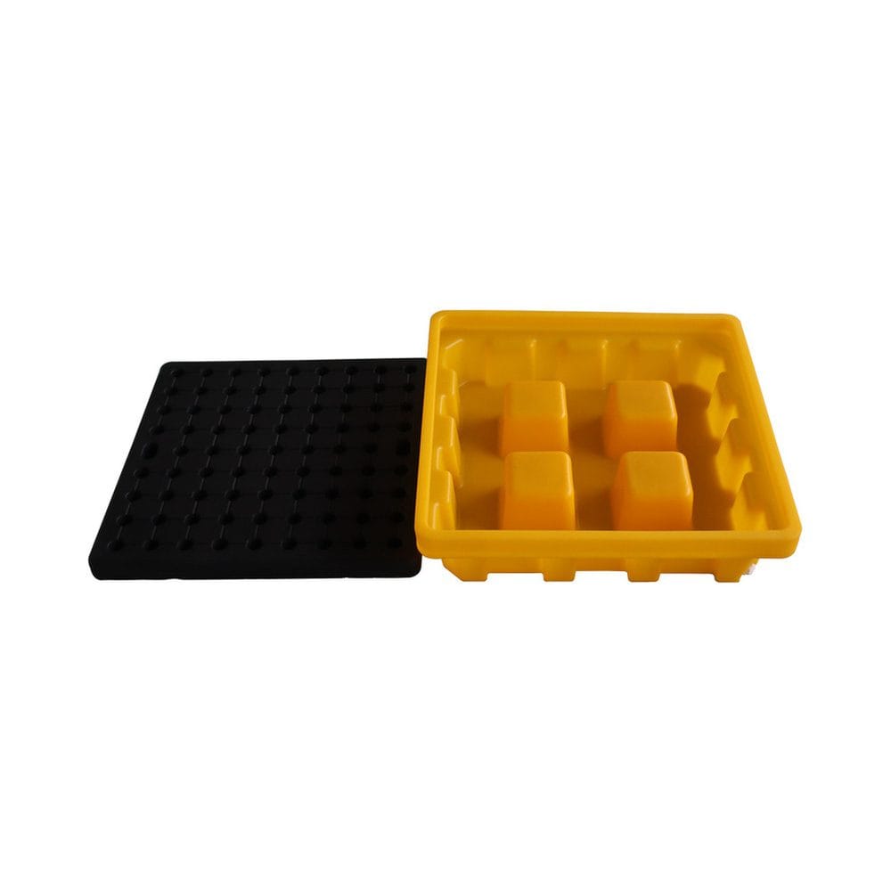 HDPE Single Drum Spill Control Pallet | Plastic Anti-Leak Tray for Chemical & Oil Storage 3