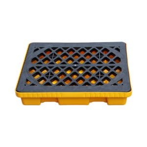 HDPE Single Drum Drip Containment Tray | Plastic Spill Guard Pallet for Chemical & Oil Barrels