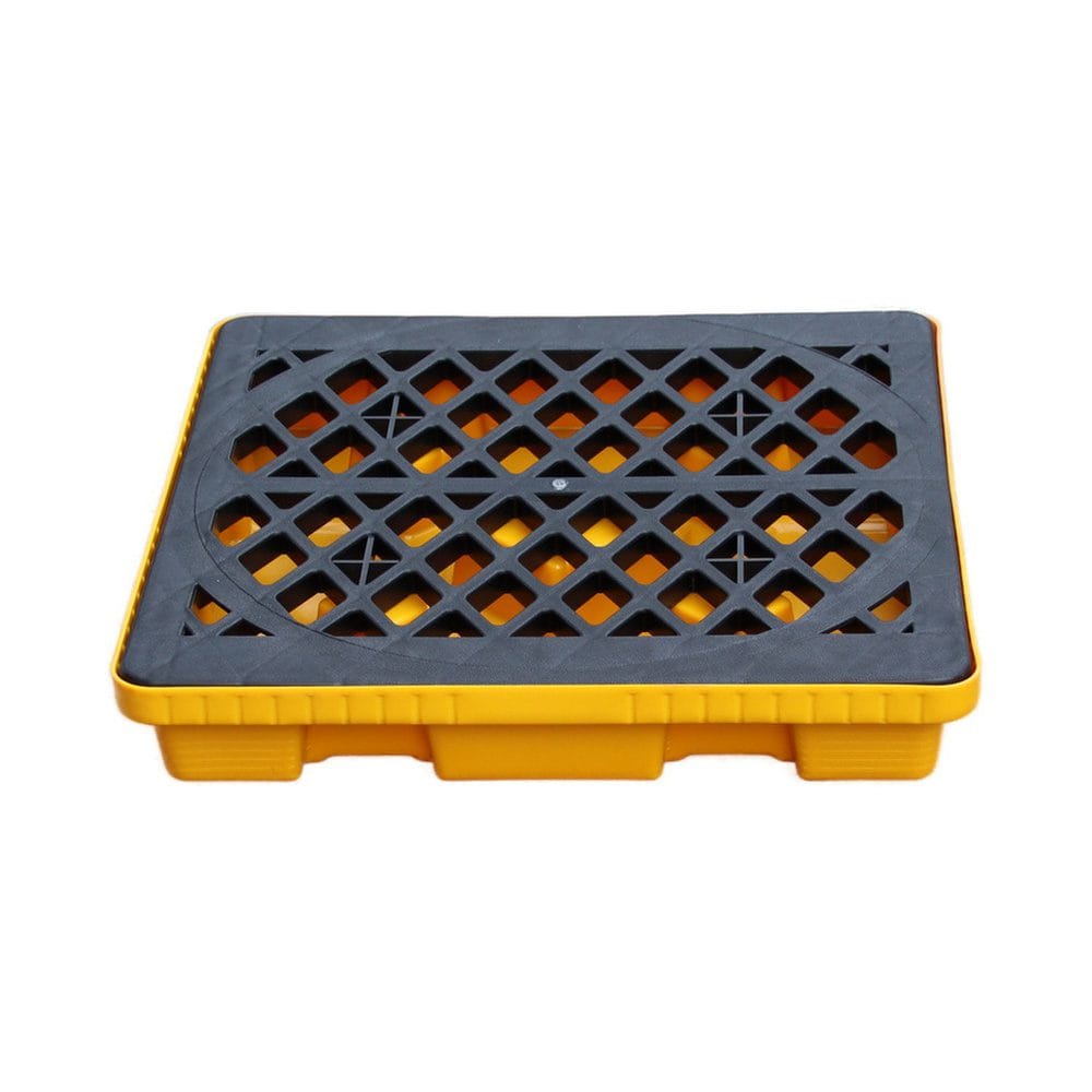 HDPE Single Drum Drip Containment Tray | Plastic Spill Guard Pallet for Chemical & Oil Barrels