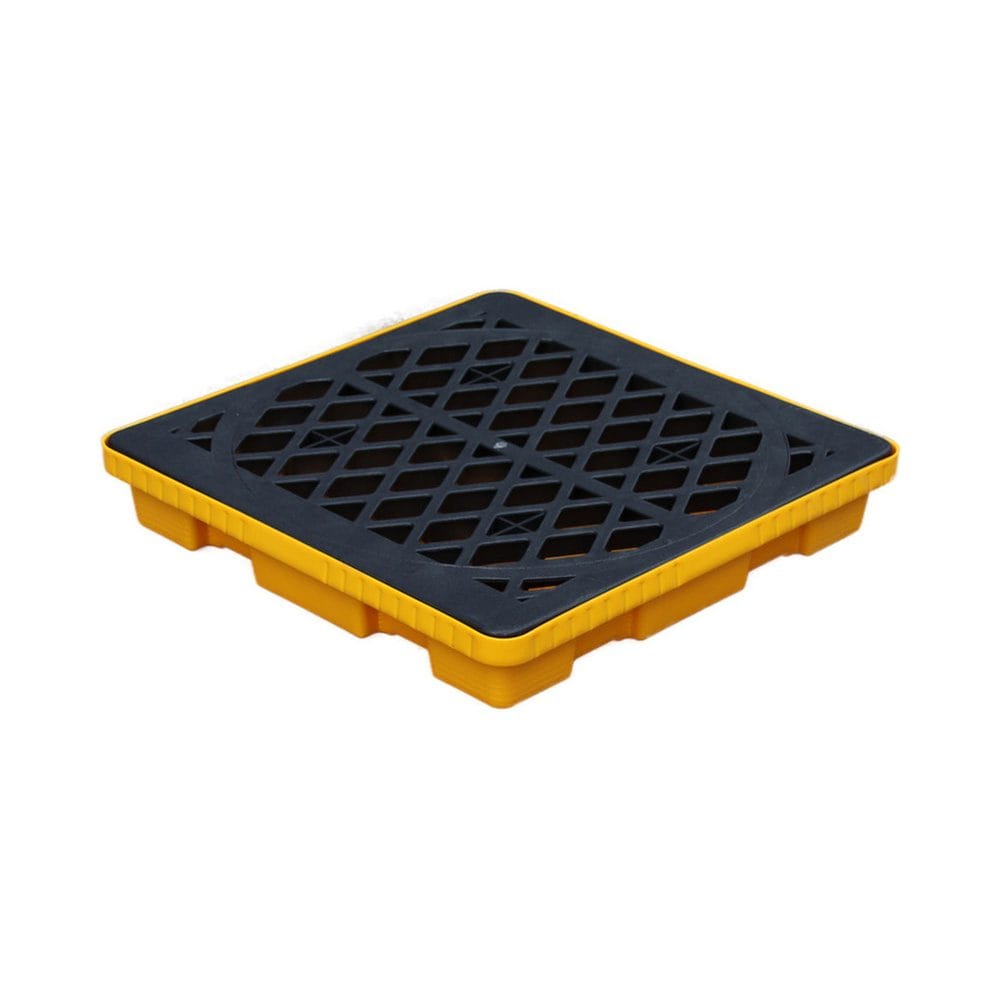 HDPE Single Drum Drip Containment Tray | Plastic Spill Guard Pallet for Chemical & Oil Barrels 1