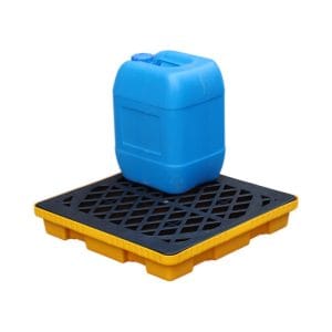 HDPE Single Drum Drip Containment Tray | Plastic Spill Guard Pallet for Chemical & Oil Barrels 2