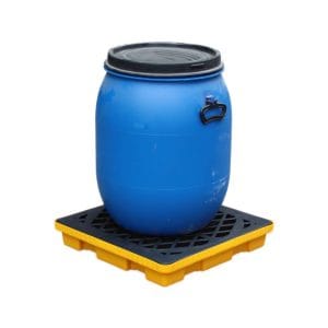 HDPE Single Drum Drip Containment Tray | Plastic Spill Guard Pallet for Chemical & Oil Barrels 3