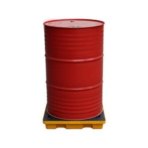 HDPE Single Drum Drip Containment Tray | Plastic Spill Guard Pallet for Chemical & Oil Barrels 4