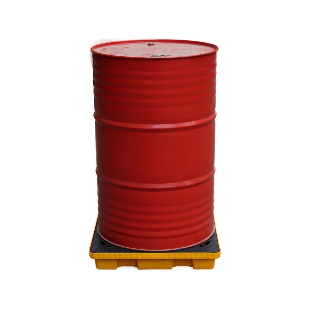 HDPE Single Drum Drip Containment Tray | Plastic Spill Guard Pallet for Chemical & Oil Barrels 4