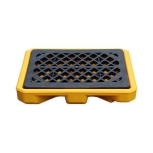 HDPE Single Drum Drip Containment Tray | Plastic Spill Guard Pallet for Chemical & Oil Barrels