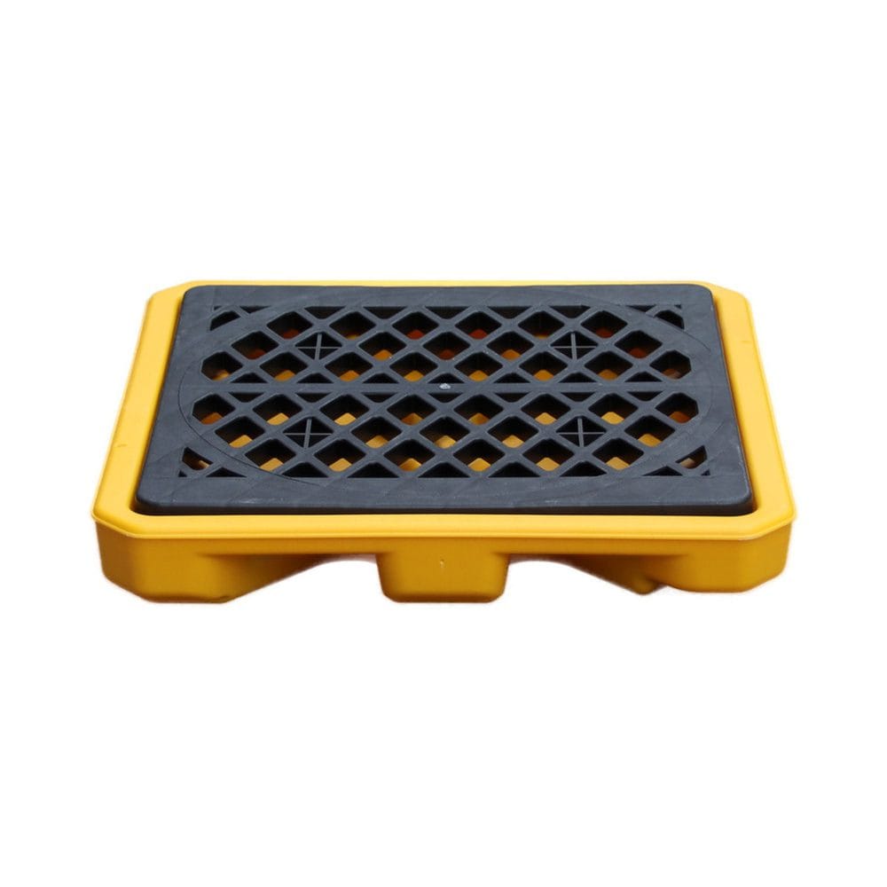 HDPE Single Drum Drip Containment Tray | Plastic Spill Guard Pallet for Chemical & Oil Barrels
