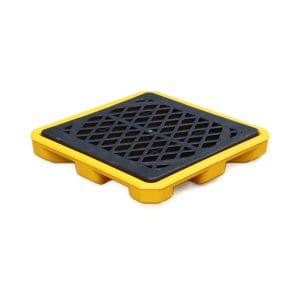 HDPE Single Drum Drip Containment Tray | Plastic Spill Guard Pallet for Chemical & Oil Barrels 1