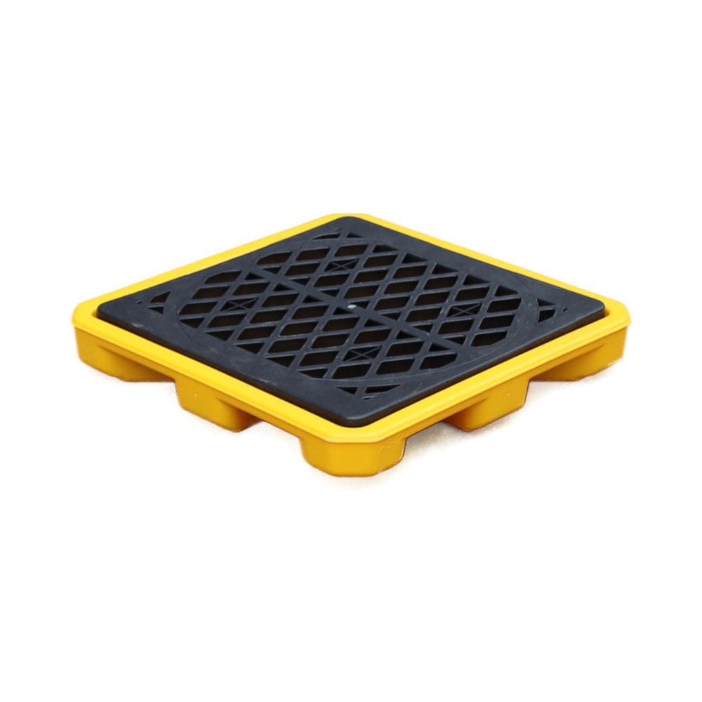 HDPE Single Drum Drip Containment Tray | Plastic Spill Guard Pallet for Chemical & Oil Barrels 1