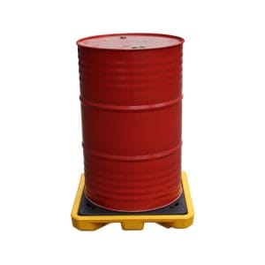 HDPE Single Drum Drip Containment Tray | Plastic Spill Guard Pallet for Chemical & Oil Barrels 4