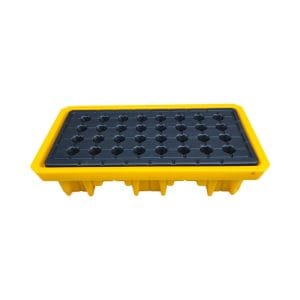 Heavy Duty 2 Drum Spill Containment Pallet | HDPE Chemical Drum Spill Tray with Sump & Drain 1