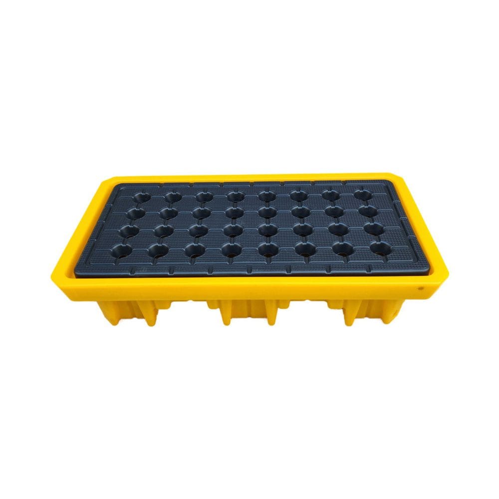 Heavy Duty 2 Drum Spill Containment Pallet | HDPE Chemical Drum Spill Tray with Sump & Drain 1