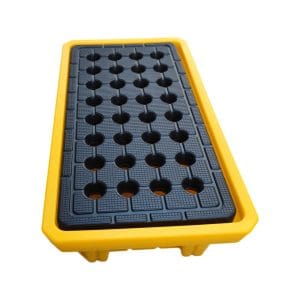 Heavy Duty 2 Drum Spill Containment Pallet | HDPE Chemical Drum Spill Tray with Sump & Drain 2