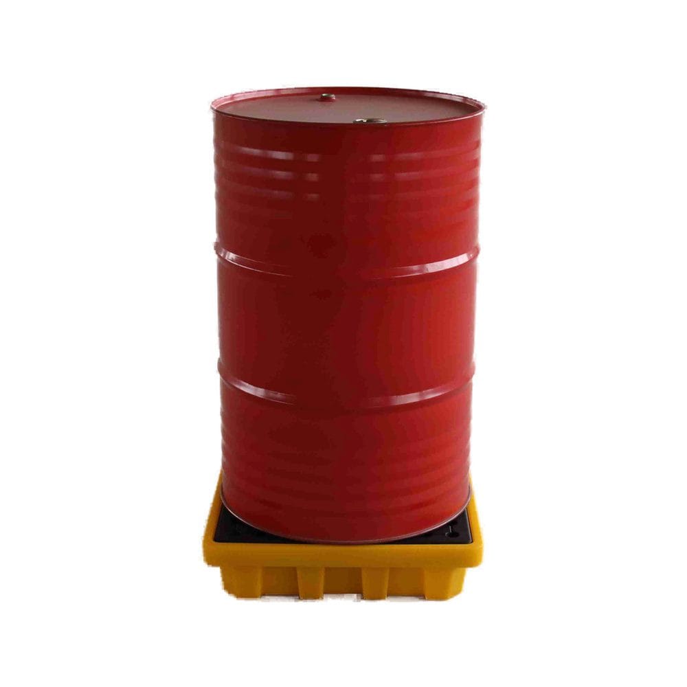 HDPE Single Drum Spill Control Pallet | Plastic Anti-Leak Tray for Chemical & Oil Storage 4