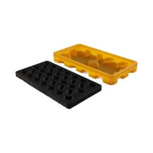 HDPE 2 Drum Spill Containment Pallet | Anti-Leak Drum Storage Tray with Grating & Drain Outlet