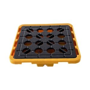 HDPE Single Drum Spill Capture Tray | Plastic Leak Containment Pallet for Oil & Chemical Drums