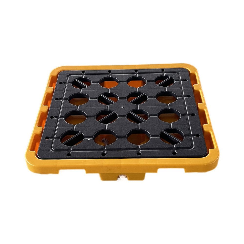 HDPE Single Drum Spill Capture Tray | Plastic Leak Containment Pallet for Oil & Chemical Drums