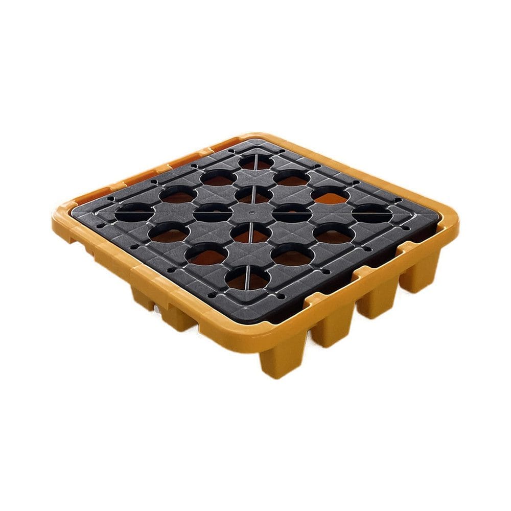 HDPE Single Drum Spill Capture Tray | Plastic Leak Containment Pallet for Oil & Chemical Drums 1