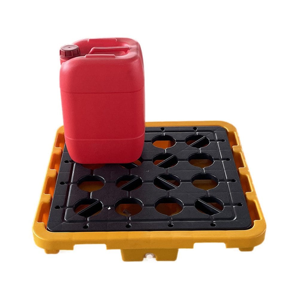 HDPE Single Drum Spill Capture Tray | Plastic Leak Containment Pallet for Oil & Chemical Drums 2