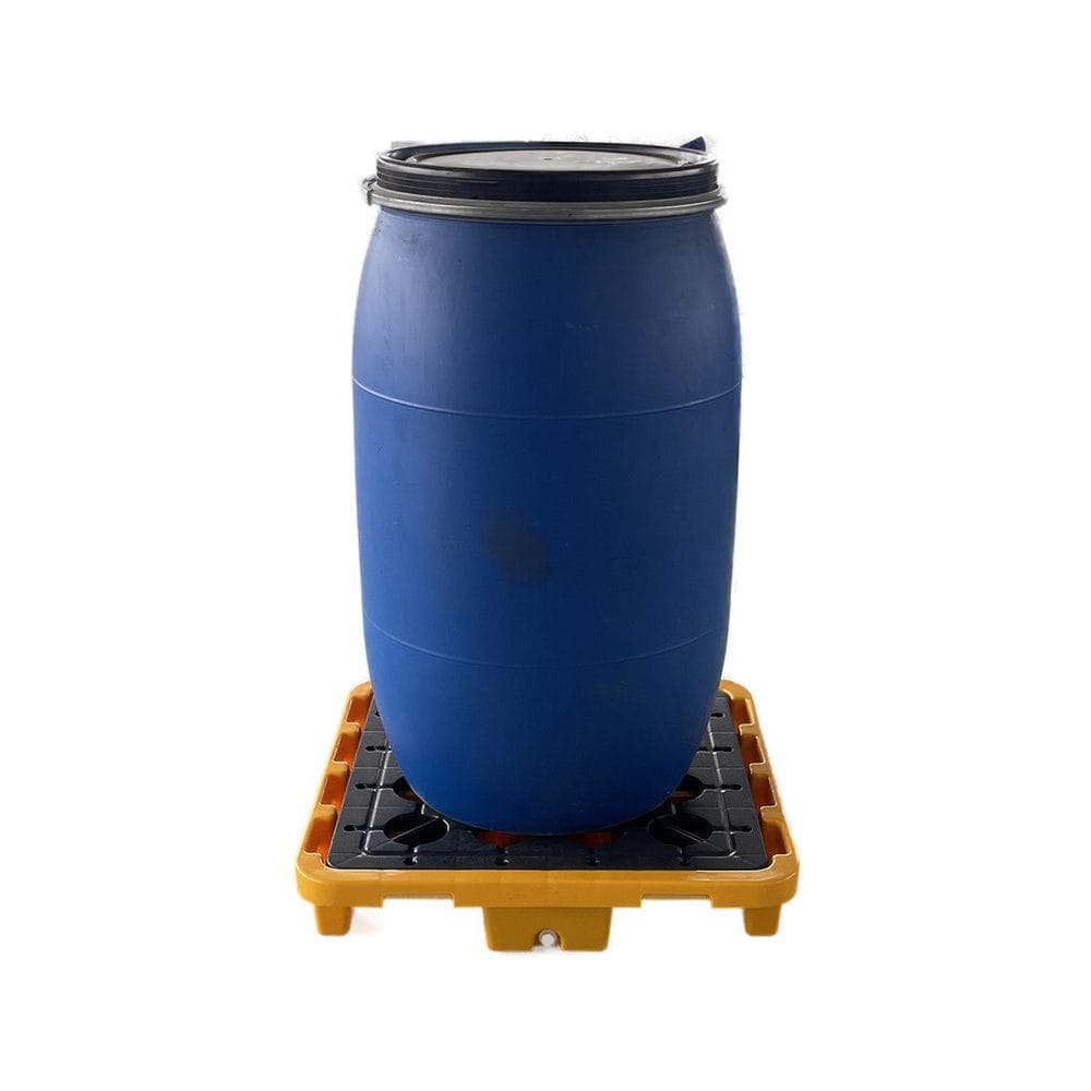 HDPE Single Drum Spill Capture Tray | Plastic Leak Containment Pallet for Oil & Chemical Drums 3