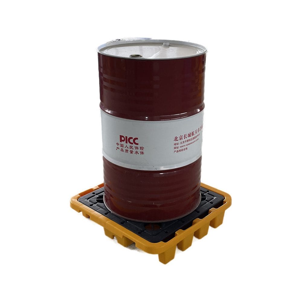 HDPE Single Drum Spill Capture Tray | Plastic Leak Containment Pallet for Oil & Chemical Drums 4