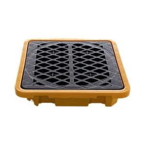 Industrial Single Drum Spill Tray | HDPE Plastic Containment Pallet for Leak Control