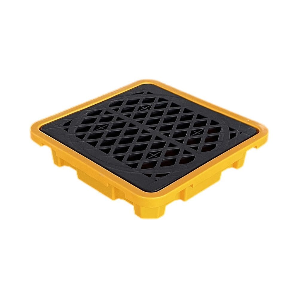 Industrial Single Drum Spill Tray | HDPE Plastic Containment Pallet for Leak Control 1