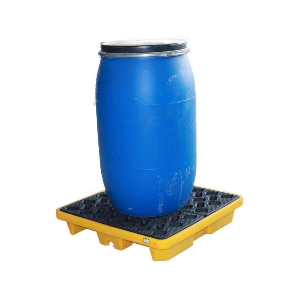 Single Drum Spill Prevention Pallet | HDPE Plastic Containment Tray for Liquid Safety 2