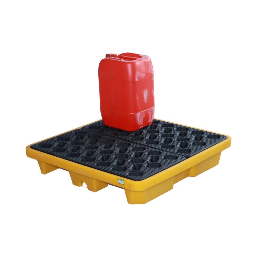 Single Drum Spill Prevention Pallet | HDPE Plastic Containment Tray for Liquid Safety 3