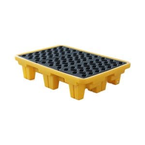 2 Drum Spill Containment Platform | HDPE Drum Spill Tray with Drain Valve 1