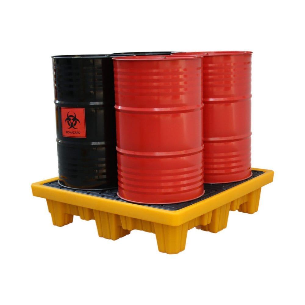 Spill Containment Pallet 4 Drum | HDPE Drum Spill Pallet Manufacturer