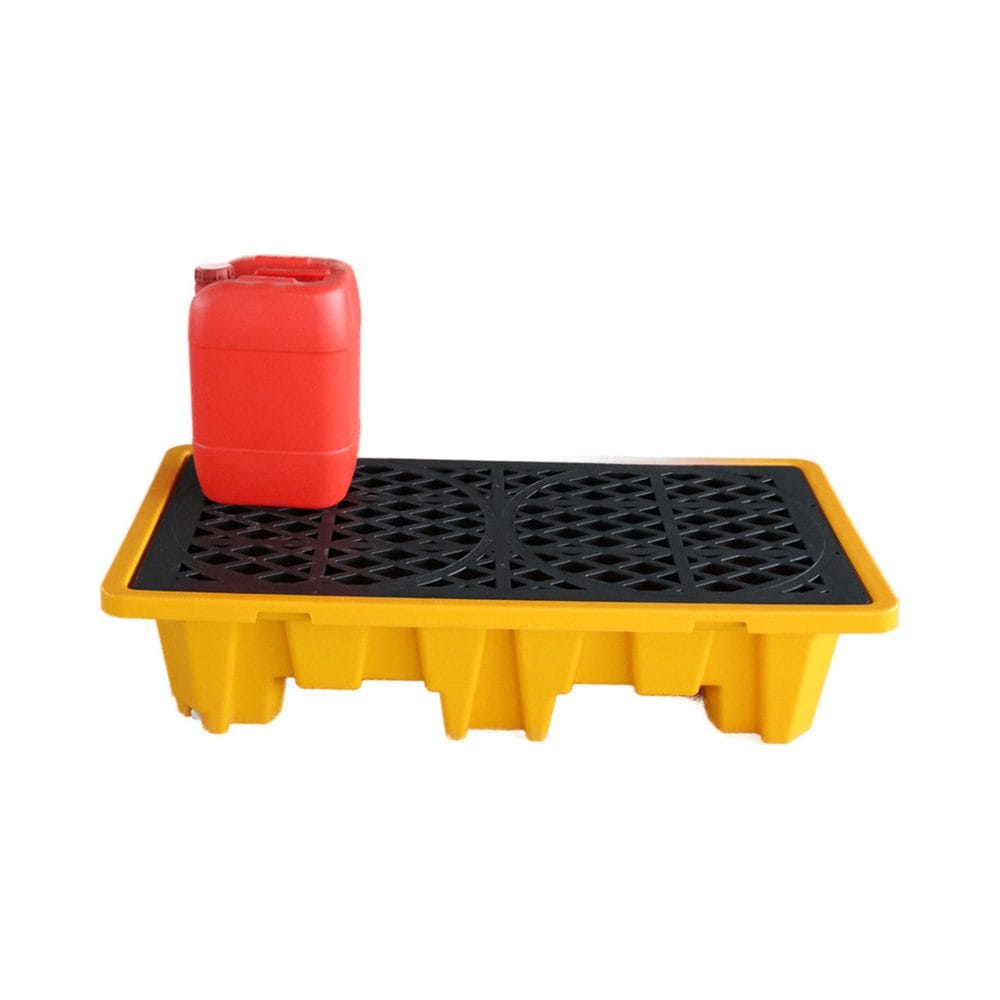 Oil Spill Pallet | HDPE Spill Containment Pallet for Oil Drum Storage with Drain