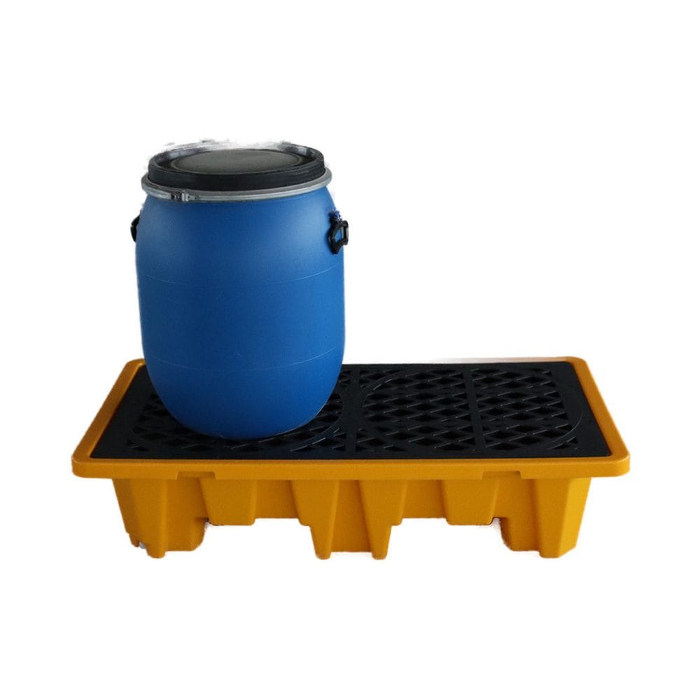 Oil Spill Pallet | HDPE Spill Containment Pallet for Oil Drum Storage with Drain