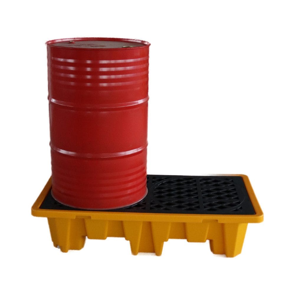 Oil Spill Pallet | HDPE Spill Containment Pallet for Oil Drum Storage with Drain